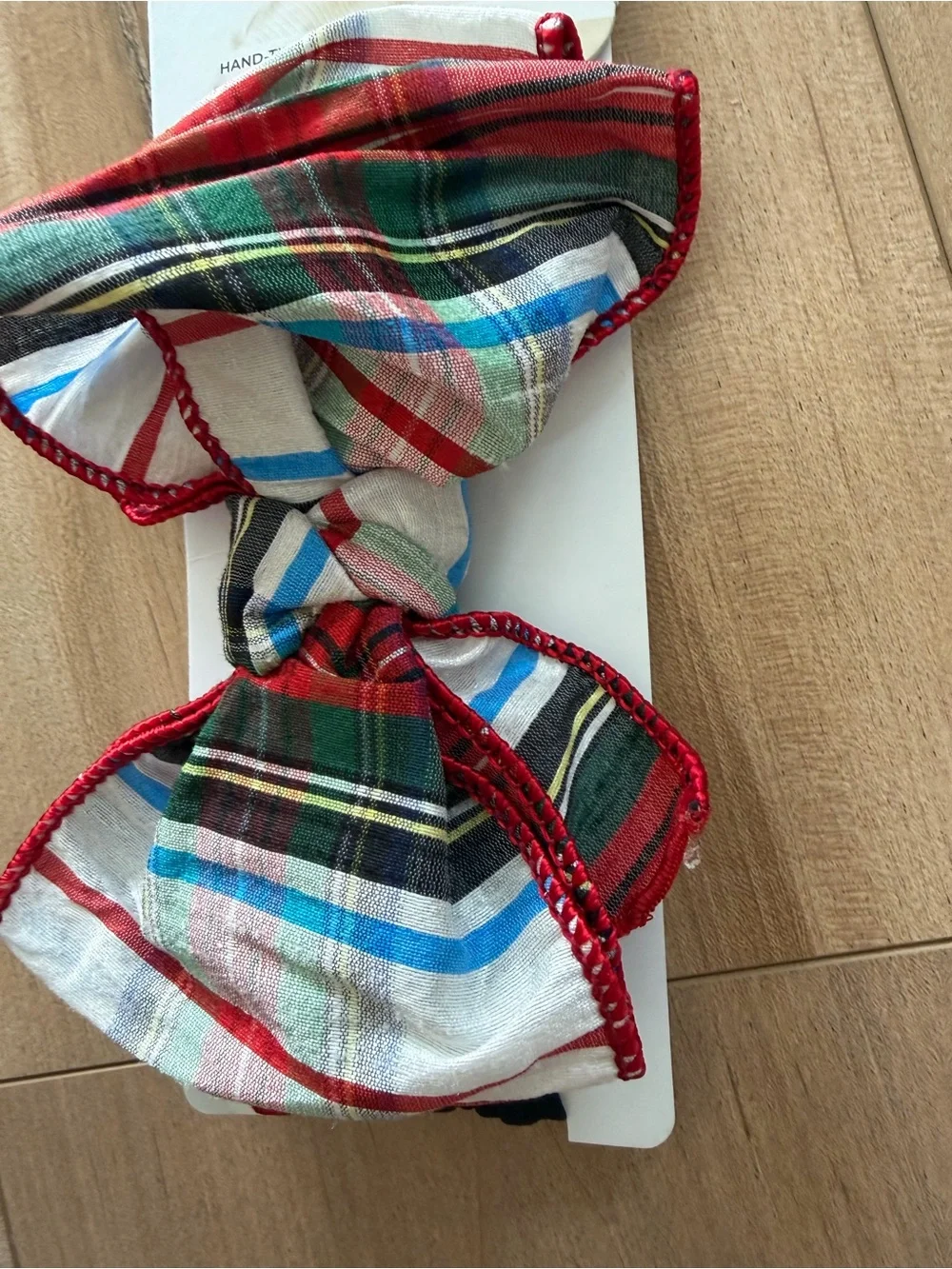 Baby Bling Red Plaid Knot Headband for Kids